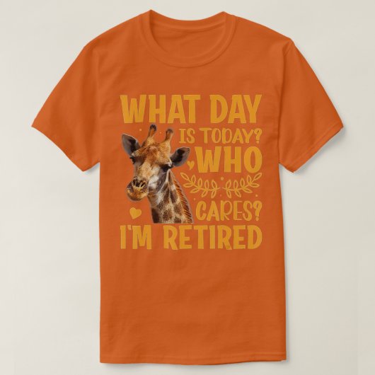Giraffe - Welke dag is vandaag de dag die me bang  T-shirt (Design voorkant)