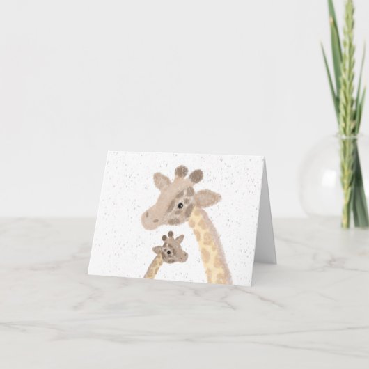 Giraffe Wenskaart Bedankkaart (Voorkant)