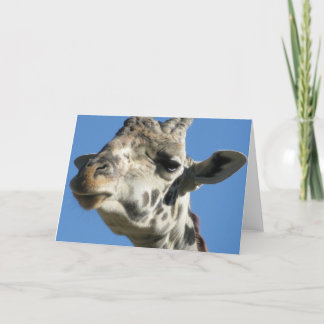 Giraffe wenskaart kaart