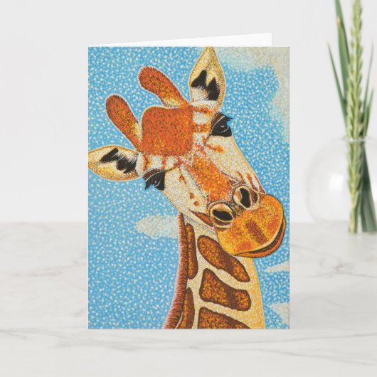 Giraffe Wenskaart Kaart (Voorkant)