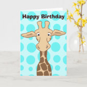 Giraffe Wenskaart Kaart (Gele Bloem)