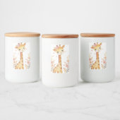 "Giraffe Whimsy keramische pot" Voedselcontainer Etiket (Flessen)
