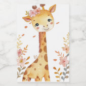 "Giraffe Whimsy keramische pot" Voedselcontainer Etiket (Enkel label)