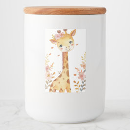 "Giraffe Whimsy keramische pot" Voedselcontainer Etiket