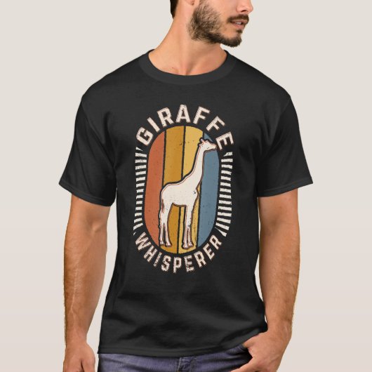 Giraffe Whisperer Classic Retro Animal Lov T-shirt (Voorkant)