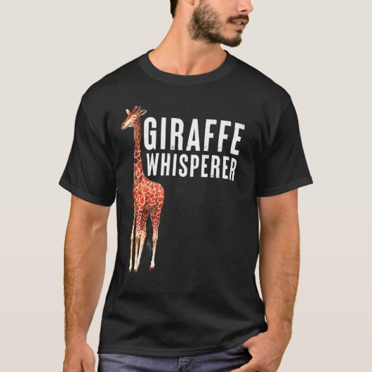 Giraffe Whisperer Cute Animal Art Design T-shirt (Voorkant)