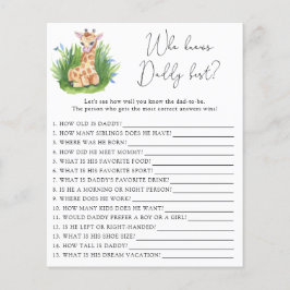 Giraffe - Wie kent papa het beste