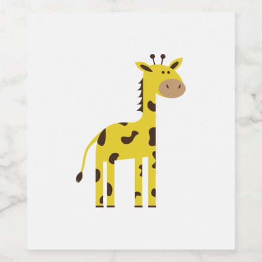 Giraffe Wijn Etiket (Enkel label)