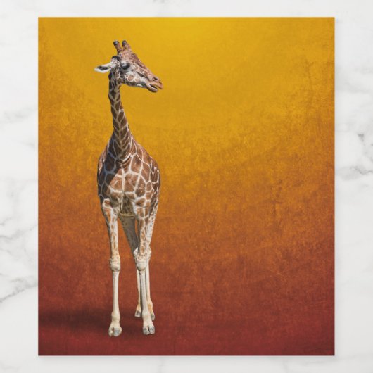 GIRAFFE WIJN ETIKET (Enkel label)