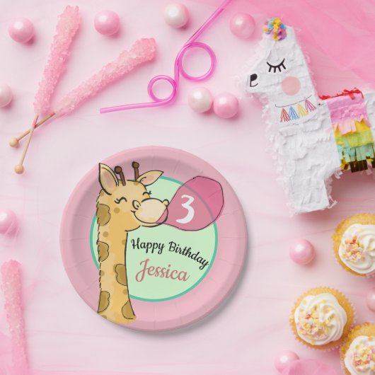 Giraffe Wild Birthday Party Bord (Feest)