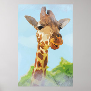 Giraffe wild fantastisch dier poster