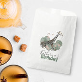 Giraffe Wild Jungle Botanical Animal Birthday  Bedankzakje