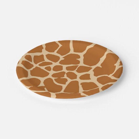 Giraffe wild oerwoud safari papieren bordje (Gekanteld)