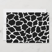 Giraffe Wild One | Meisje 1e Verjaardag uitnodigin Kaart (Achterkant)