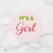 Giraffe Wild One Safari Baby shower Het is Meisje Confetti (Kleine voorkant)