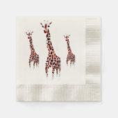 Giraffe Wilde Dier Wildlife Servet (Voorkant)