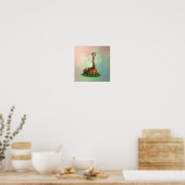 Giraffe Wilde dieren Poster (Keuken)