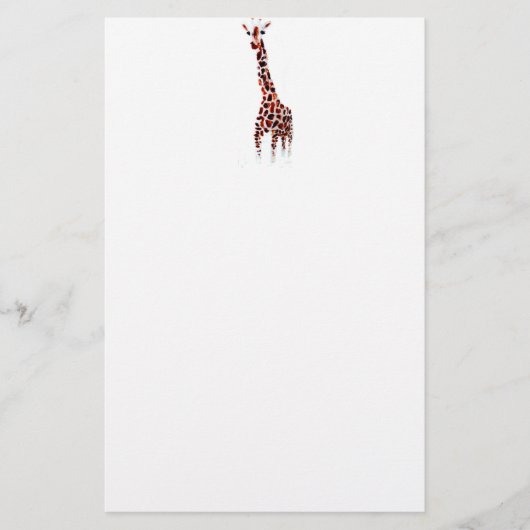 Giraffe Wildlife Art Briefpapier (Voorkant)