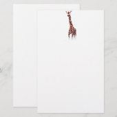 Giraffe Wildlife Art Briefpapier (Voorkant / Achterkant)