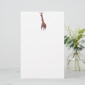 Giraffe Wildlife Art Briefpapier (Staand voorkant)