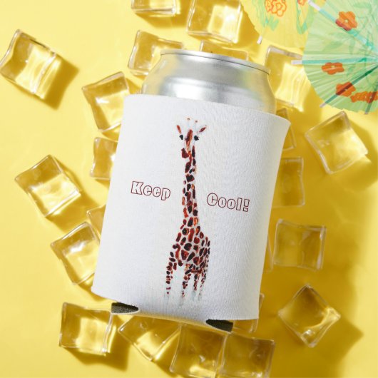Giraffe Wildlife gepersonaliseerde partij Blikjeskoeler (Insitu Zomer)