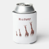 Giraffe Wildlife gepersonaliseerde partij Blikjeskoeler (Blikje Achterkant)