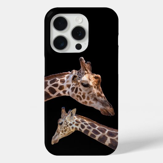 Giraffe Wildlife Safari Zwart Case-Mate iPhone Case (Achterkant)