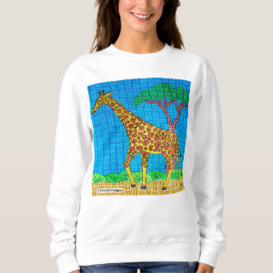 Giraffe (wit) - Dames sweatshirt