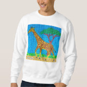 Giraffe (wit) - Heren Sweatshirt (Voorkant)