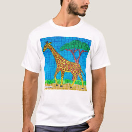 Giraffe (wit) - Mannen T-shirt
