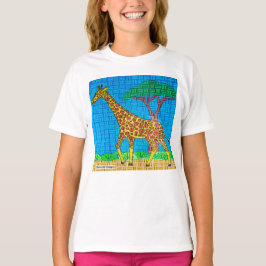 Giraffe (wit) - Meisjes Basic T-Shirt