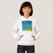 Giraffe (wit) - Meisjes Hoodie (Voorkant volledig)