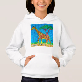 Giraffe (wit) - Meisjes Hoodie