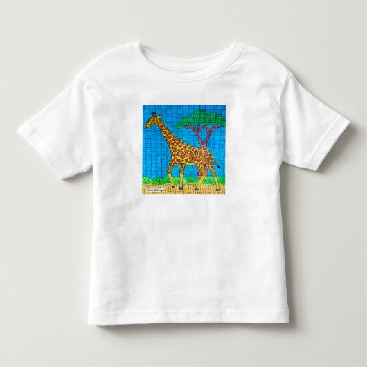 Giraffe (wit) - Peuter T-Shirt (Voorkant)
