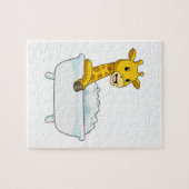 Giraffe with Bathtub with Foam Legpuzzel (Horizontaal)