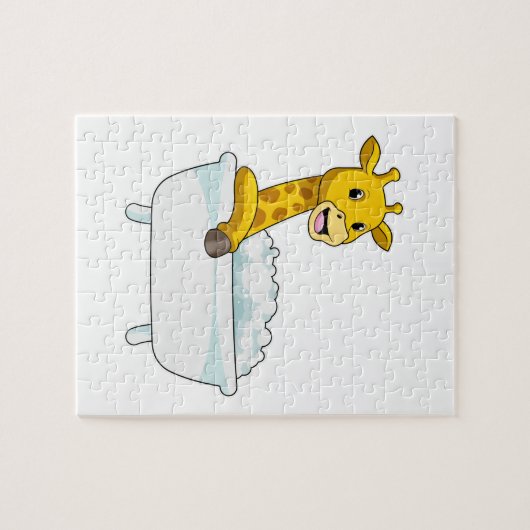 Giraffe with Bathtub with Foam Legpuzzel (Horizontaal)
