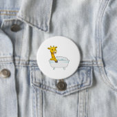 Giraffe with Bathtub with Foam Ronde Button 7,6 Cm (In situ)