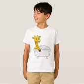 Giraffe with Bathtub with Foam T-shirt (Voorkant volledig)
