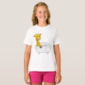 Giraffe with Bathtub with Foam T-shirt (Voorkant volledig)