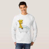 Giraffe with Bathtub with Foam T-shirt (Voorkant volledig)