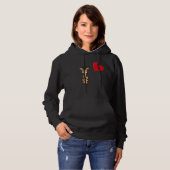 Giraffe With Heart Balloon Valentines Day Love Boy Hoodie (Voorkant volledig)