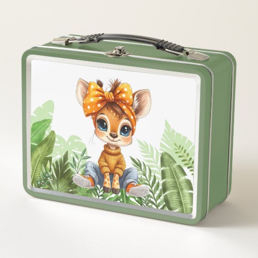 Giraffe with polka dot bow jungle (Voorkant)