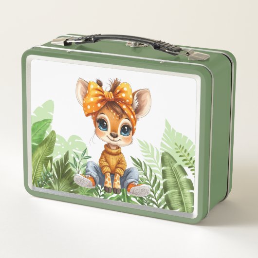 Giraffe with polka dot bow jungle (Achterkant)