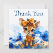 Giraffe with polka dot bow Thank you (Voorkant)