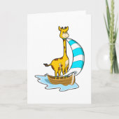 Giraffe with Sailing boat Kaart (Voorkant)