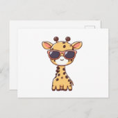 Giraffe with sunglasses briefkaart (Voorkant / Achterkant)