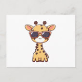 Giraffe with sunglasses briefkaart (Voorkant)