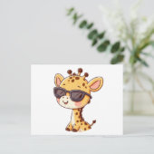 Giraffe with sunglasses briefkaart (Staand voorkant)