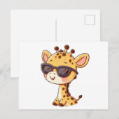 Giraffe with sunglasses briefkaart (Voorkant / Achterkant)
