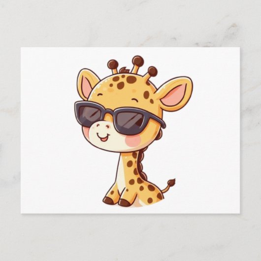 Giraffe with sunglasses briefkaart (Voorkant)